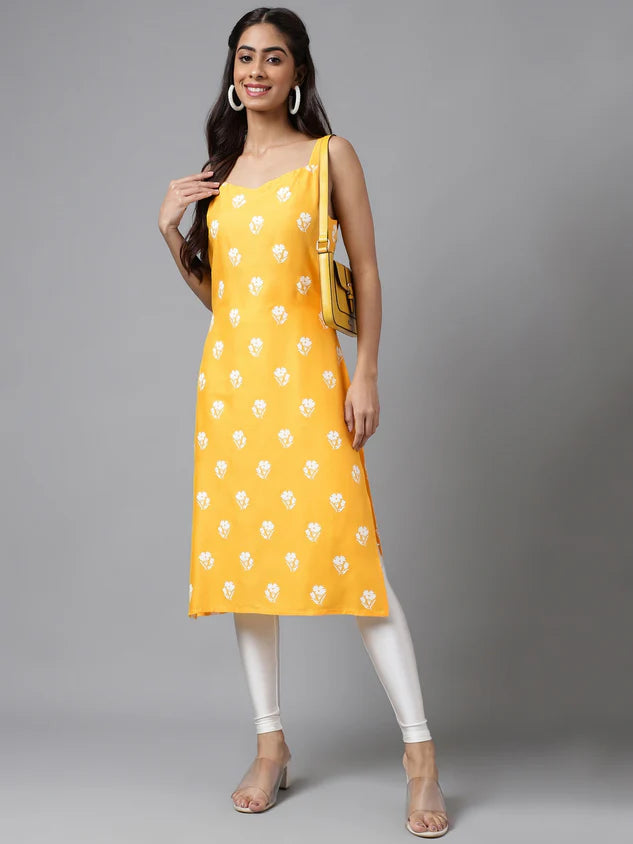 Floral Print Straight Kurta