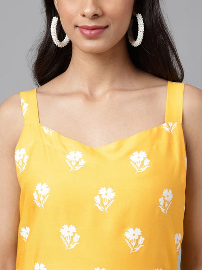 Floral Print Straight Kurta